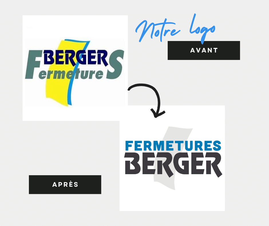 Évolution logo fermetures berger